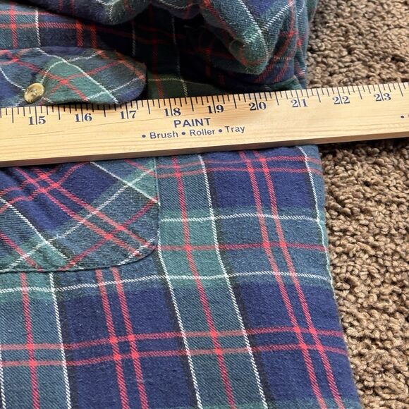 Vintage St. Johns Bay Quilt Lined Flannel Shirt Jacket Men's Green/Blue Plaid M - Picture 6 of 15